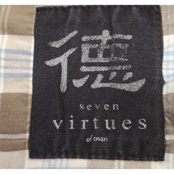 Seven Virtues of Man Mens XXL Plaid Western pearl Snap Short Sleeve Shirt - Picture 6 of 10